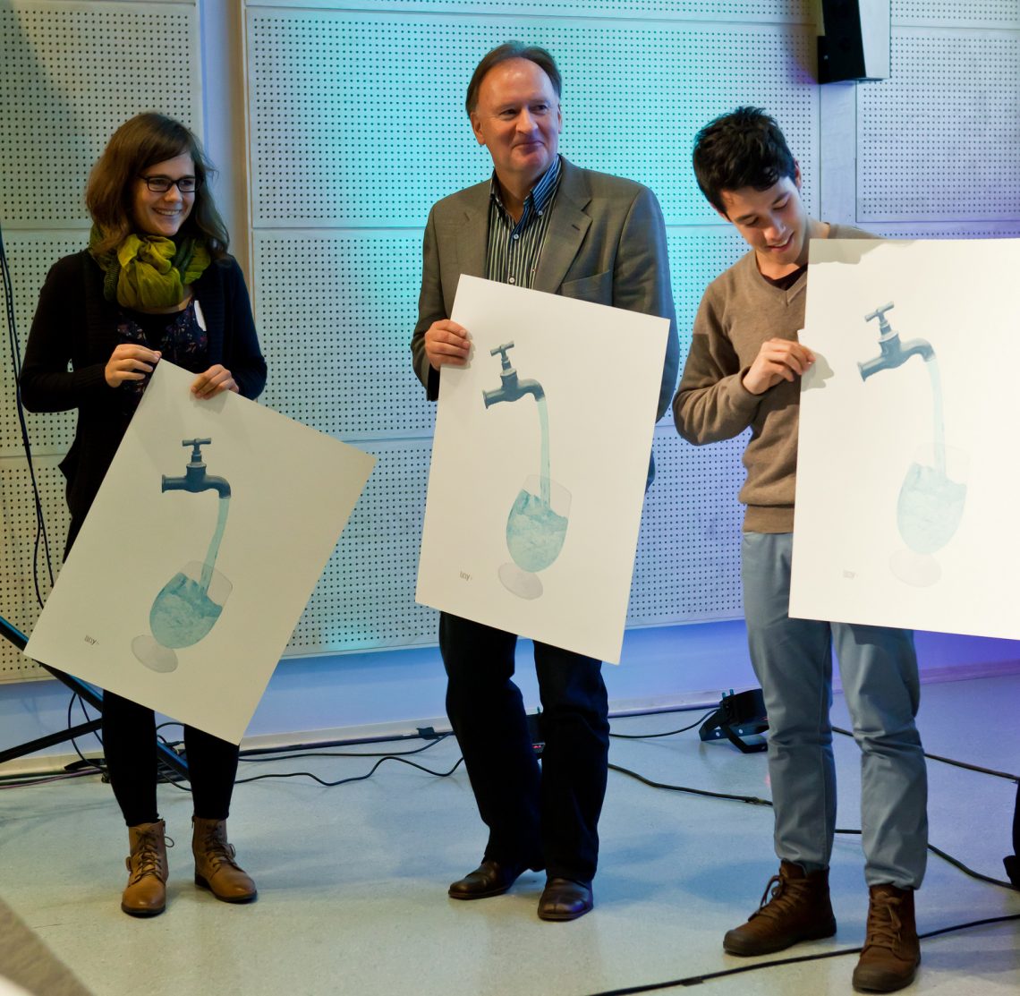 The winners of the Technoport quiz and the name contest. Photo: Technoport/Max Eckbo Hallqvist