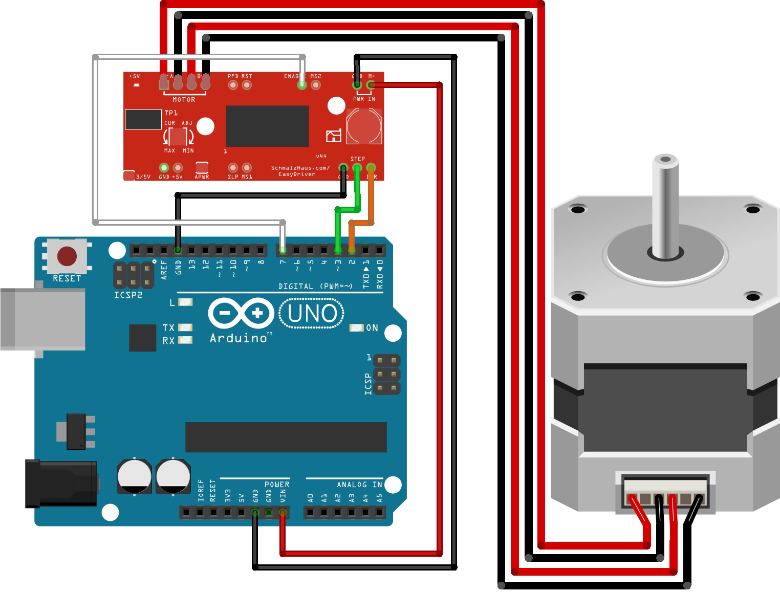 Using stepper motor with arduino