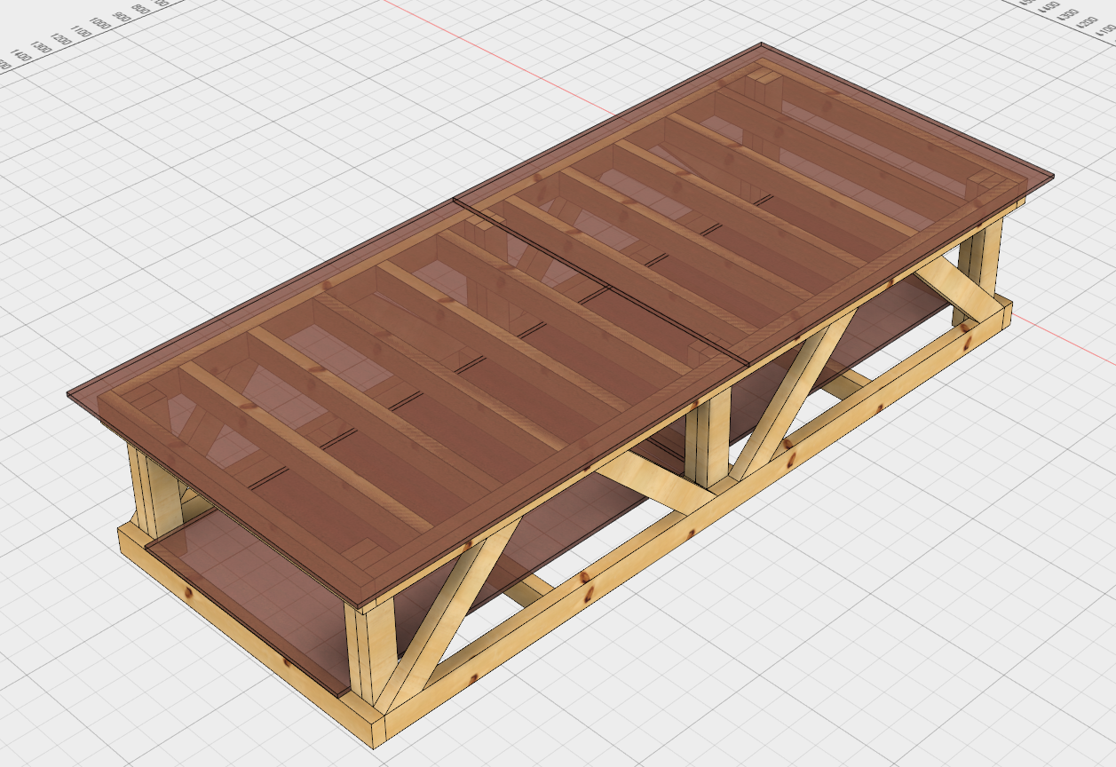 We had to design and build a table which would serve as the base for the CNC.