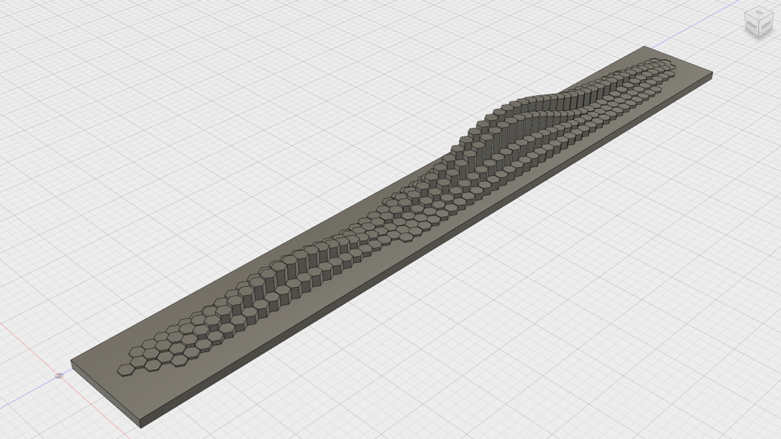 CAD of the hexagonal columns