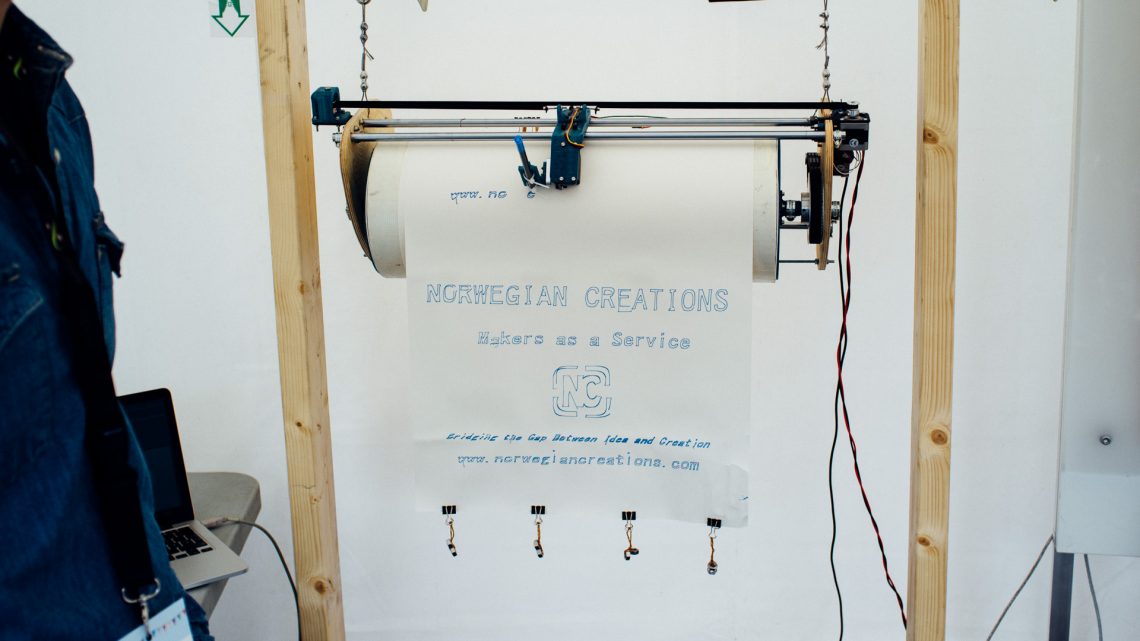 The machine exhibited in our tent at Trondheim Maker Faire 2015