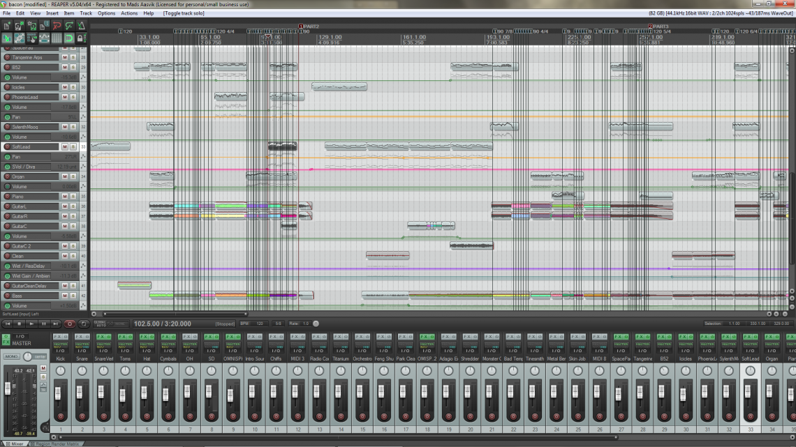 A music project in REAPER