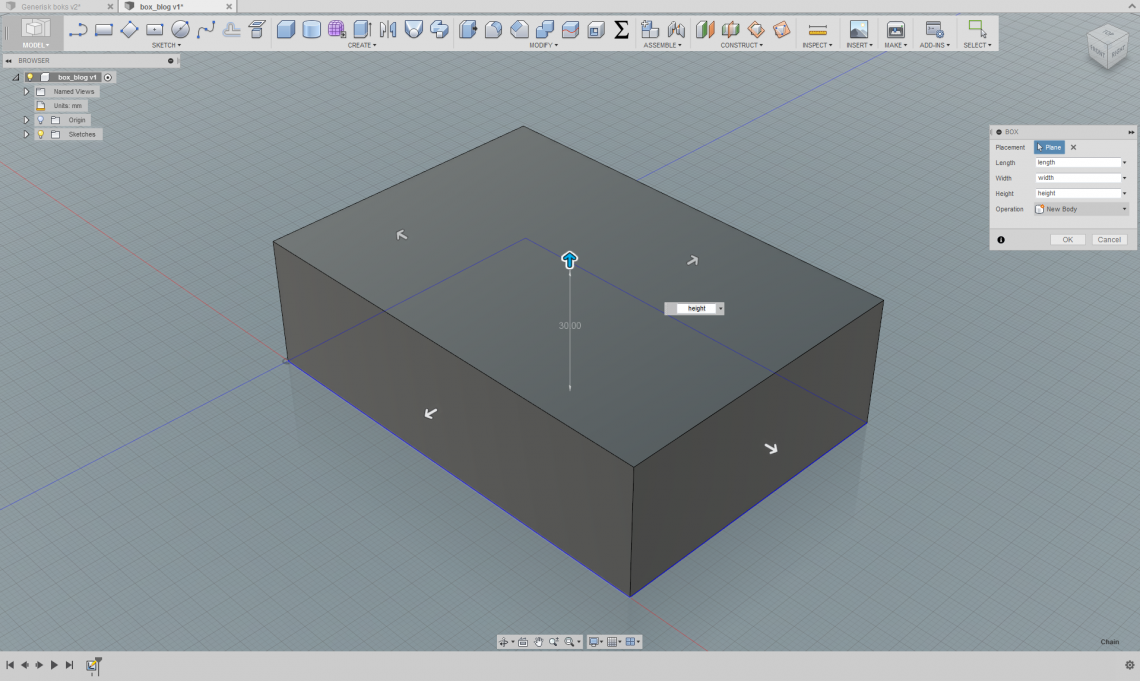 Insert the three first parameters we defined in step 1