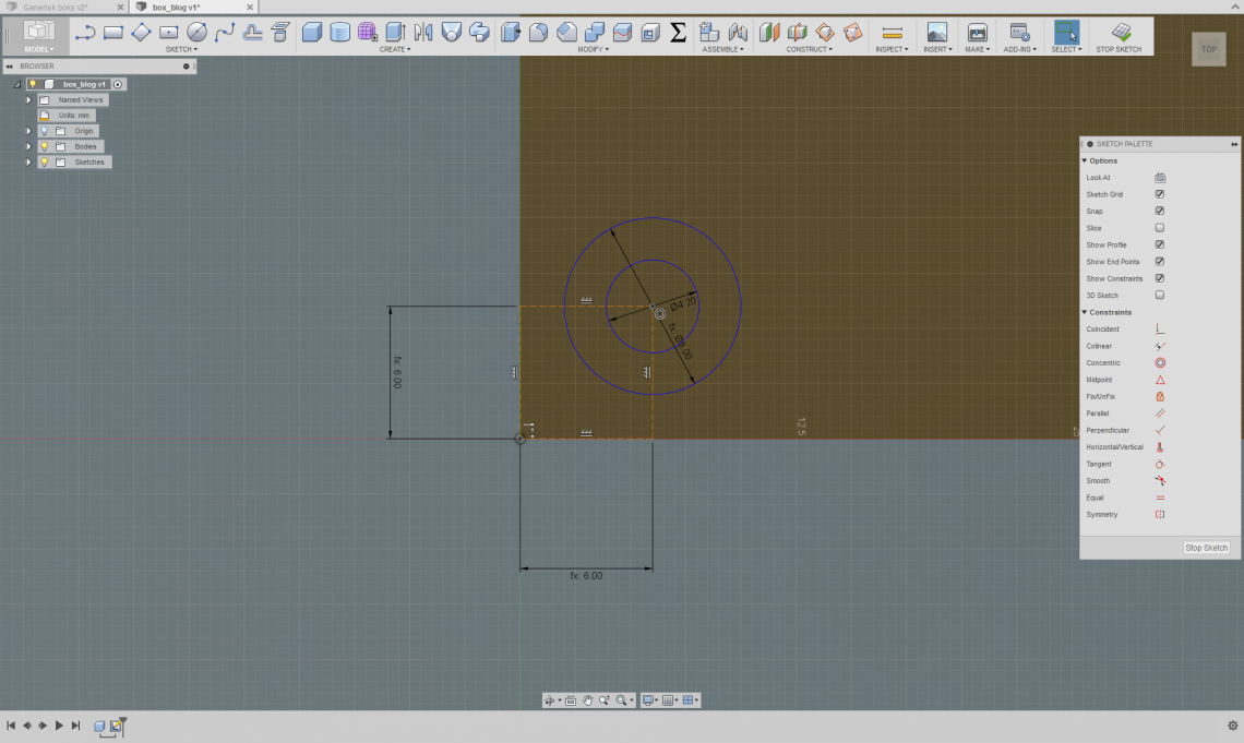 The sketch we create in step 3