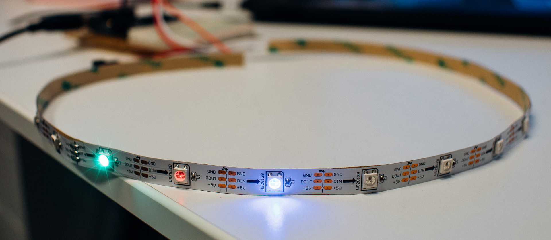 ARDUINO DIY 10 LED 5050 RGB flexi strip 